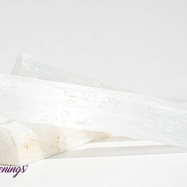 Selenite (Satin Spar Gypsum) Charging Sticks Wands - 3" Rough Raw Natural