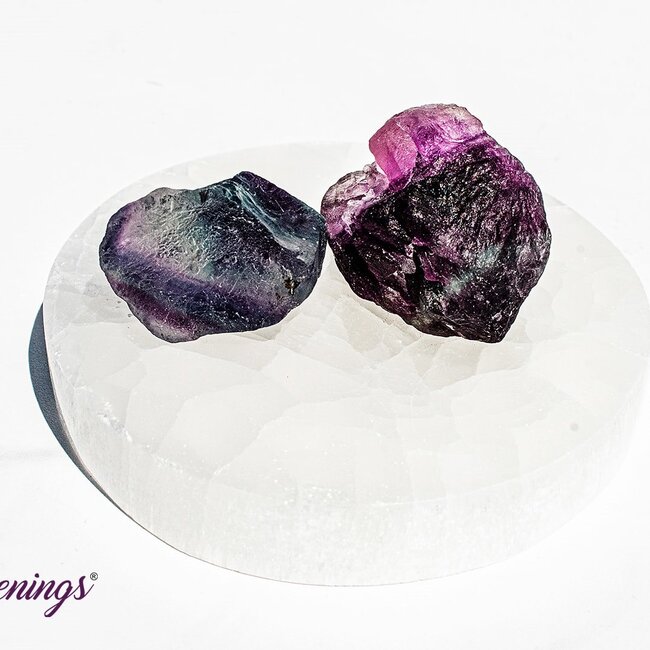 Selenite (Satin Spar Gypsum) Charging Disks Plates - 4" Round Medium