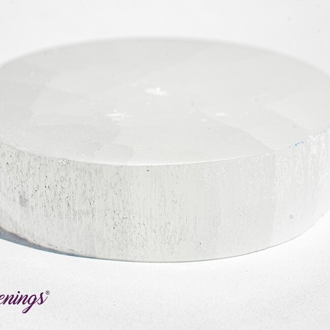 Selenite (Satin Spar Gypsum) Charging Disks Plates Station - 2.5" Round Small