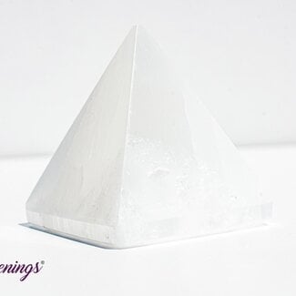 Selenite (Satin Spar Gypsum) Charging Pyramids - 2" Small