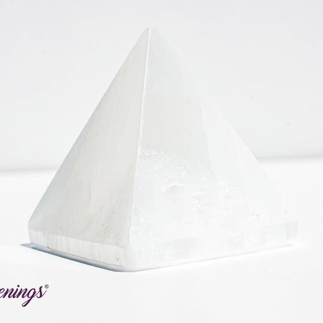 Selenite (Satin Spar Gypsum) Charging Pyramids - 2" Small