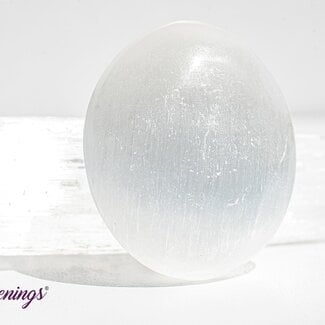 Selenite (Satin Spar Gypsum) Palm Pillow Pocket Stones - 1.75" Mini Polished