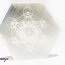 Selenite/Satin Spar Hexagon Charging Plate-Metatron's Cube Medium