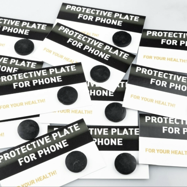 Shungite Cell Phone EMF Blocker Tabs Sticker Protective Plate Biofeild 5G Radiation Protection