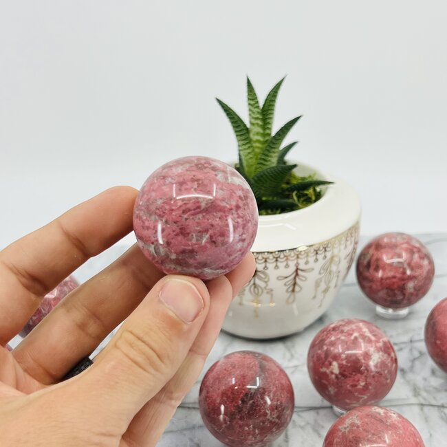 Pink Thulite Sphere - 40mm