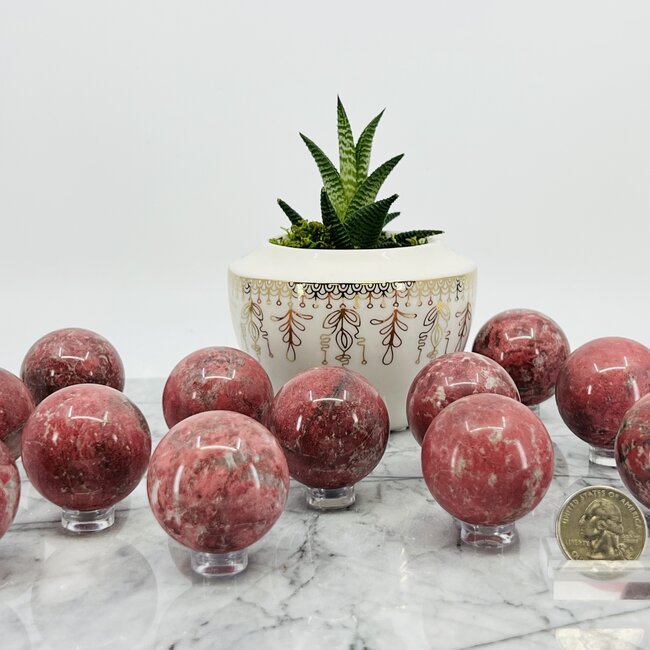Pink Thulite Sphere - 40mm