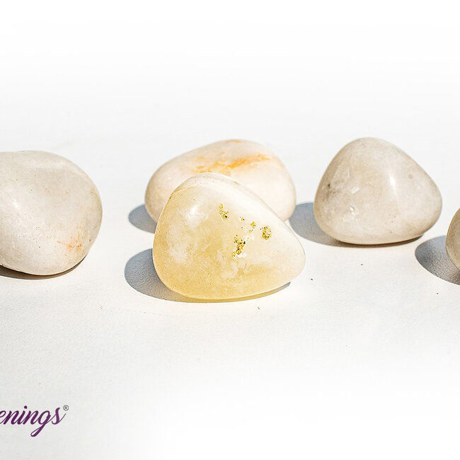 White Agate - Tumbled Snow White - Milky White