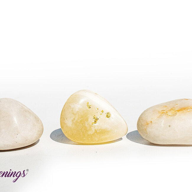 White Agate - Tumbled Snow White - Milky White