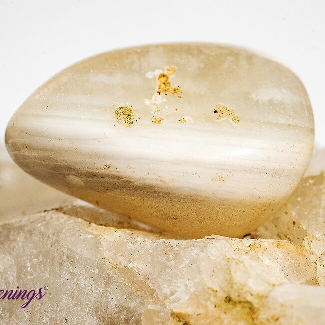 White Agate - Tumbled Snow White - Milky White