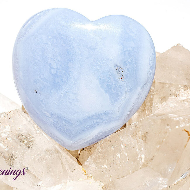 Blue Lace Agate Hearts - Large (1.5")