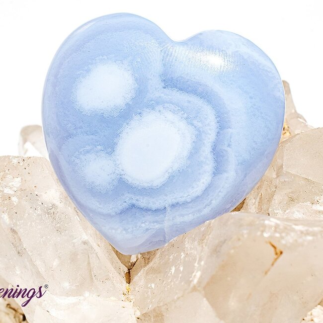 Blue Lace Agate Hearts - Large (1.5")