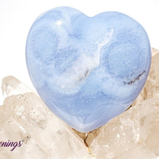 Blue Lace Agate Heart- Large (1.5")