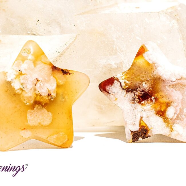 Flower Agate (Cherry Blossom) Stars - Medium