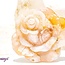 Flower Agate Rosette/Rose- 1"