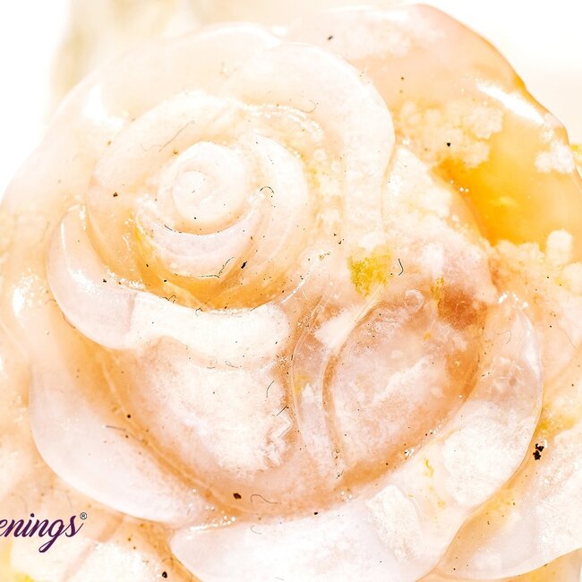 Flower (Cherry Blossom) Agate Rosette Rose - 1"