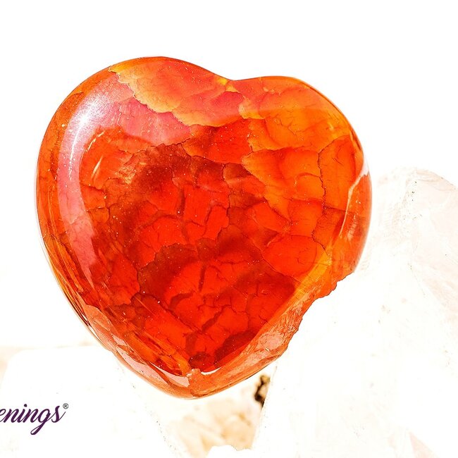 Fire Agate Hearts - Small