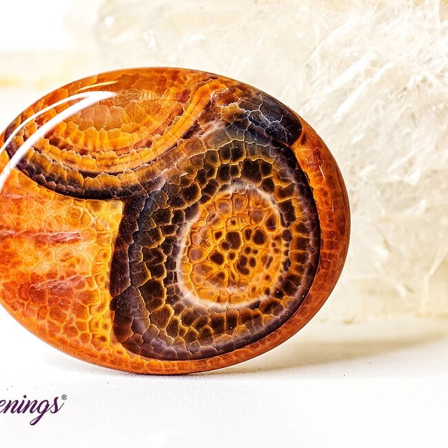 Fire Agate Worry Stones - Large Oval