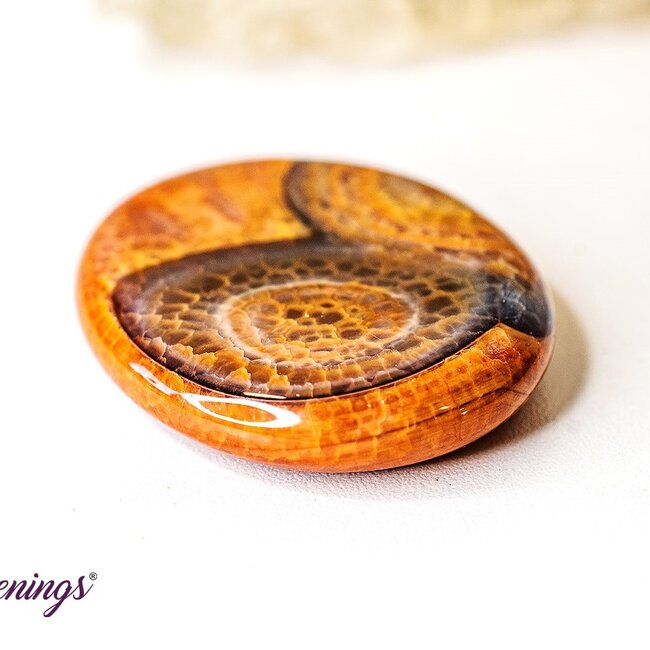 Fire Agate Worry (Thumb Fidget Relaxation Pocket) Stones - Large Oval