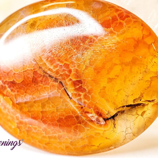 Fire Agate Worry Stones - Large Oval