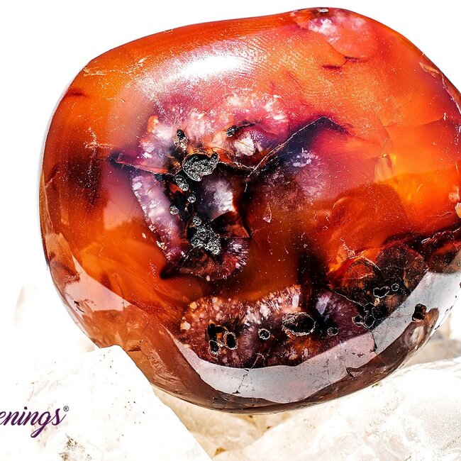 Banded Carnelian Palm Pillow Pocket Stones