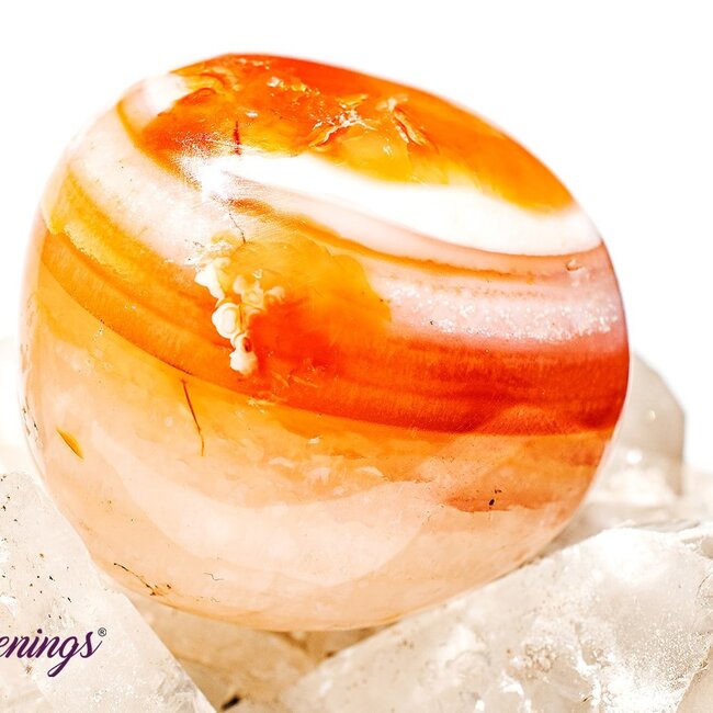 Banded Carnelian Palm Pillow Pocket Stones