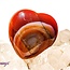 Banded Carnelian Puffy Hearts - Medium