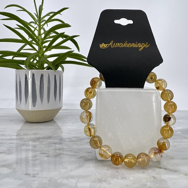 Golden Healer (Yellow Hematoid) Bracelets - 8 - 9mm