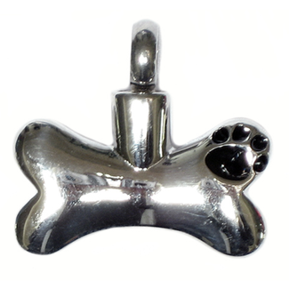 Cremation Ashes Necklace-Pet Dog Bone Cylinder Urn  Vial Pendant
