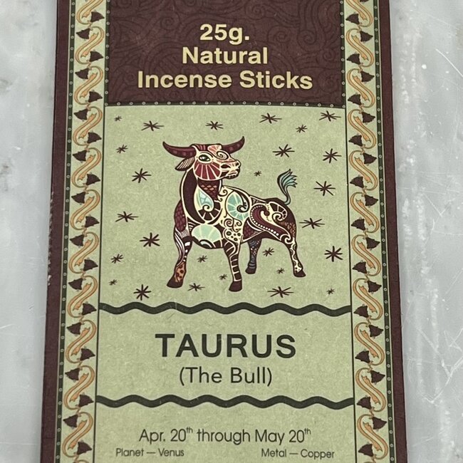 Taurus (Magnolia) Incense Sticks - Zodiac Horoscope Astrology 25g - R Expo