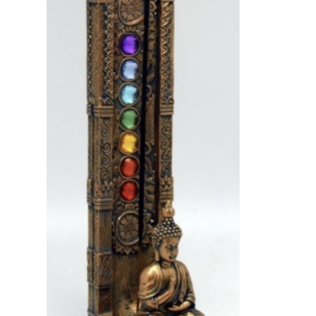 Buddha Chakra Carved Stone- Incense Stick Burner