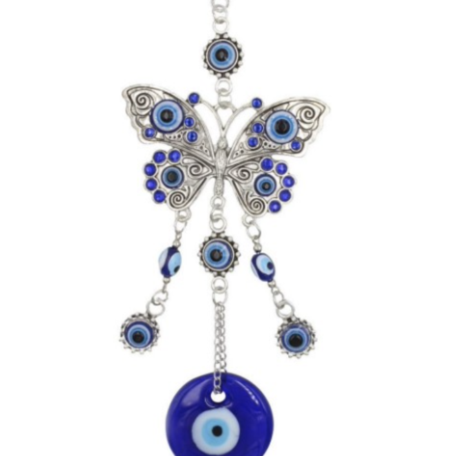 Butterfly Evil Eye Wall Decor/Amulet- Small(7")
