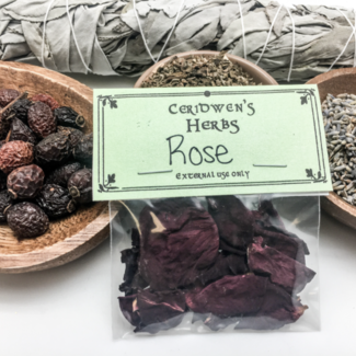 Rose Herb Packets - Dried Loose Herbal Botanical Ritual Apothecary (.15oz) Magic Magick Wiccan