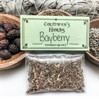 Bayberry Bark Herb Packets  - Dried Loose Herbal Botanical Ritual Apothecary (.25oz) Candleberry Wax Myrtle Southern Bayberry Magic MagickWiccan - Ceridwen's
