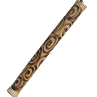 Burnt Spiral Design Bamboo Rainstick- 24"