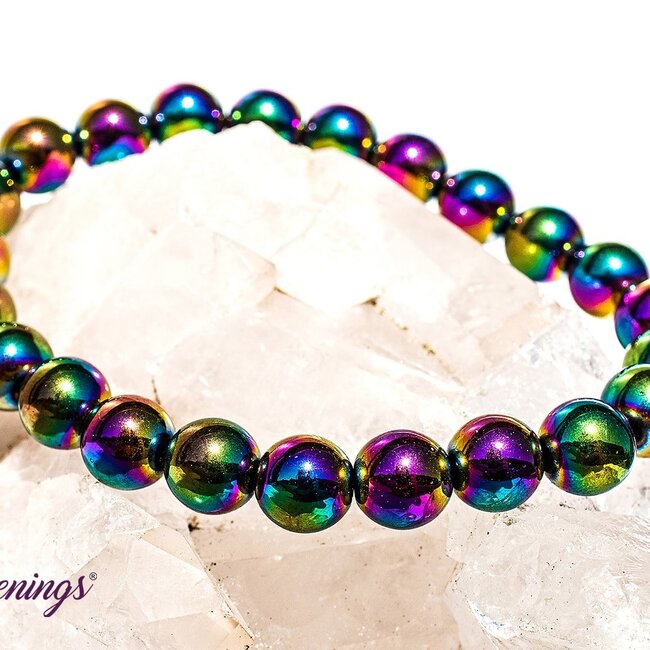 Rainbow Hematite Bracelet - 8mm - Awakenings