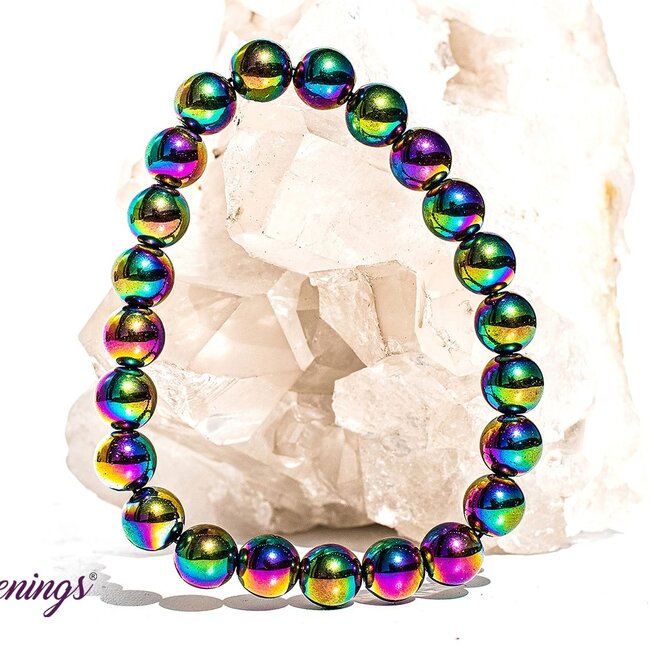 Rainbow Hematite Bracelets - 8mm