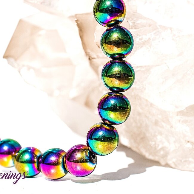 Rainbow Hematite Bracelets - 8mm