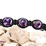 Amethyst & Hematite Bracelets - Shamballa Paracord Parachute - Adjustable