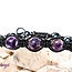 Amethyst & Hematite Bracelets - Shamballa Paracord Parachute - Adjustable