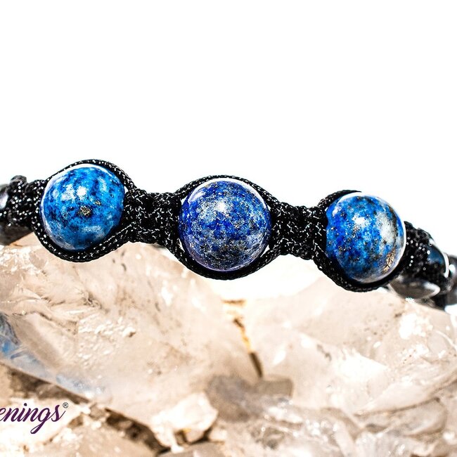 Lapis Lazuli & Hematite Bracelets - Shamballa Paracord Parachute - Adjustable