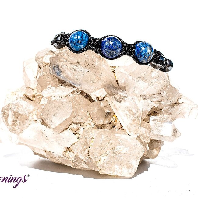 Lapis Lazuli & Hematite Bracelets - Shamballa Paracord Parachute - Adjustable