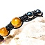 Gold Tigers Eye  & Hematite Bracelets - Shamballa Paracord Parachute - Adjustable