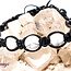 White Howlite (Magnesite) & Hematite Bracelets - Shamballa Paracord Parachute - Adjustable