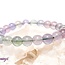 Lavender (Yttrium) Rainbow Fluorite Bracelets - 8mm