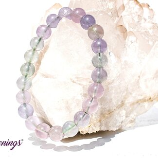 Lavender (Yttrium) Rainbow Fluorite Bracelets - 8mm