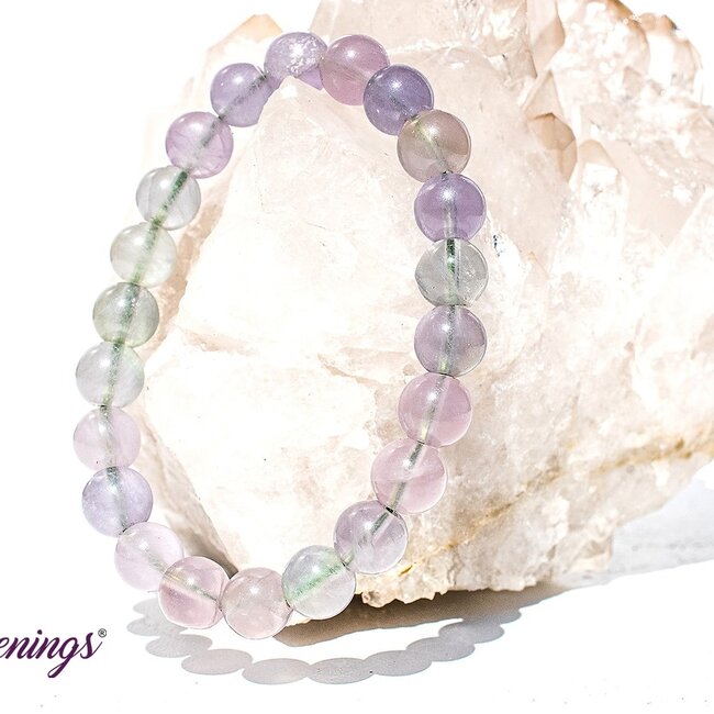 Lavender Rainbow Fluorite Bracelets - 8mm