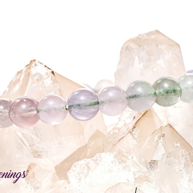 Lavender (Yttrium) Rainbow Fluorite Bracelets - 8mm