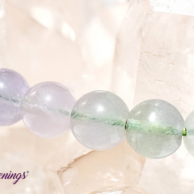 Lavender (Yttrium) Rainbow Fluorite Bracelets - 8mm