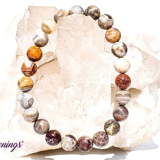 Laguna Lace Agate Bracelets - 8mm