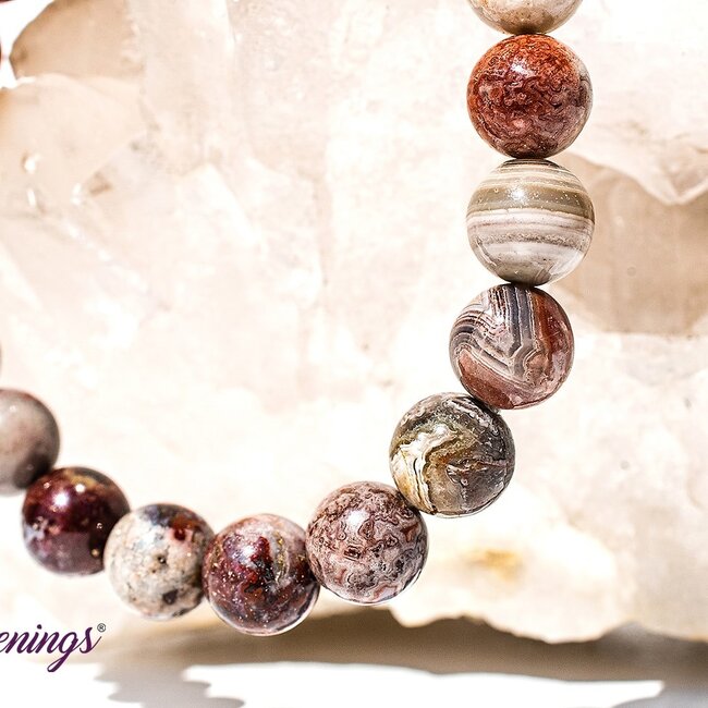 Laguna Lace Agate Bracelets - 8mm